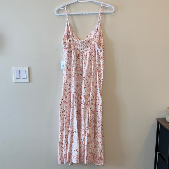 Dex Floral Linen Blend Midi Dress / NWT - Picture 3 of 7